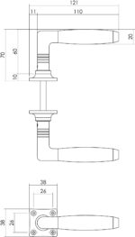 Intersteel Deurkruk Ton Basic met vierkant rozet nikkel 1