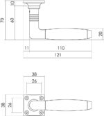 Intersteel Deurkruk Ton Basic met vierkant rozet nikkel matebbenhout 1