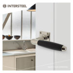 Intersteel Deurkruk Ton Basic met vierkant rozet nikkel matebbenhout 2