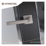 Intersteel Deurkruk Vierkant op vierkant rozet rvs geborsteld 2