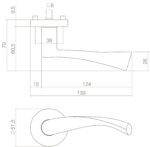Intersteel Deurkruk Vlinder op rozet messing gelakt 1