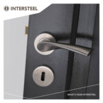 Intersteel Deurkruk Vlinder op rozet met 7 mm nok rvs geborsteld 2