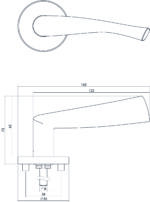 Intersteel Deurkruk Vlinder op rozet rvs geborsteld 1