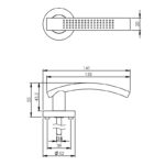 Intersteel Deurkruk William op rozet nikkel mat 1