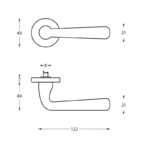 Intersteel Deurkruk Yvonne op rozet chroom mat 1