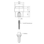 Intersteel Deurstop Vloermontage o30x40mm zwart 1