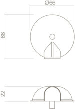 Intersteel Deurstop bol o65mm met nokken rvs geborsteld 1