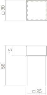 Intersteel Deurstop vierkant universeel rvs geborsteld 1