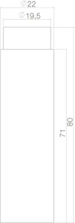 Intersteel Deurstop wandmontage 22x80mm rvs geborsteld 1