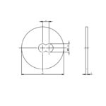 Intersteel Drukverdeelrozet voor deurgrepen o 40 mm rvs geborsteld 1
