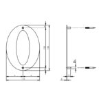 Intersteel Huisnummer 0 150x2mm rvs geborsteld 1