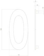 Intersteel Huisnummer 0 rvs mat zwart 1