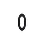 Intersteel | Huisnummer 0 | RVS/Mat Zwart