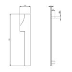 Intersteel Huisnummer 1 150mm rvs geborsteld 1