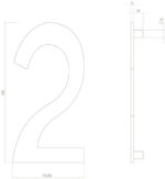 Intersteel Huisnummer 2 rvs mat zwart 1