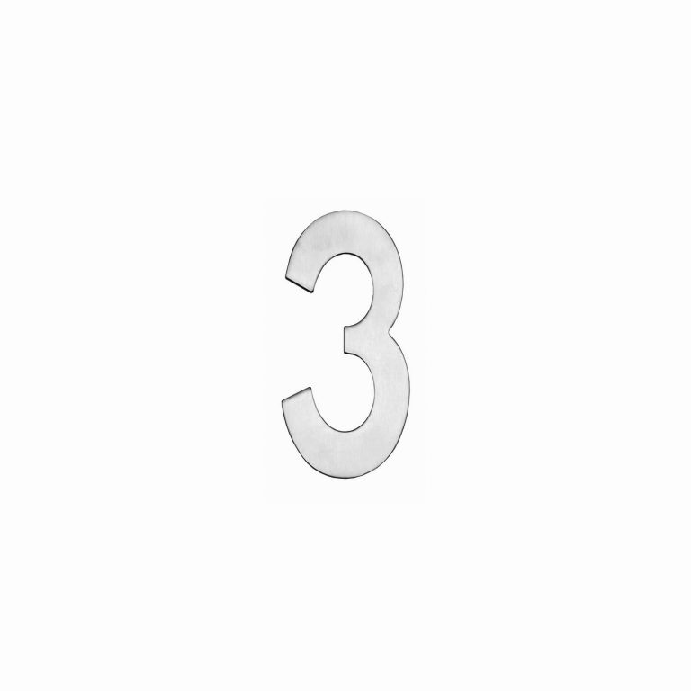 Intersteel Huisnummer 3 150mm rvs geborsteld