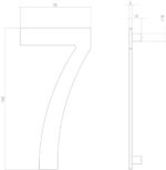 Intersteel Huisnummer 7 rvs mat zwart 1