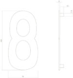 Intersteel Huisnummer 8 rvs mat zwart 1