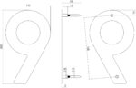 Intersteel Huisnummer 9 200 mm rvs geborsteld 1