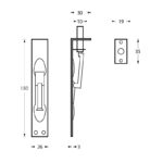 Intersteel Kantschuif 150 mm rvs geborsteld 1