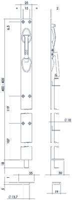 Intersteel Kantschuif 400 mm rvs geborsteld 1