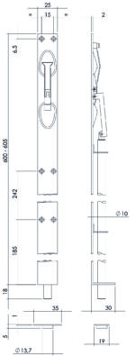 Intersteel Kantschuif 600 mm rvs geborsteld 1