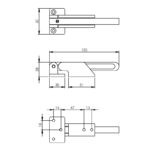 Intersteel Kierstandhouder binnendraaiend Curve rvs geborsteld 1