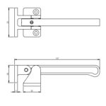 Intersteel Kierstandhouder buitendraaiend Curve rvs geborsteld 1