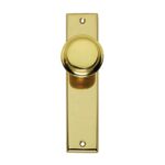 Intersteel Knop op rechthoekig schild messing gelakt rechthoekig Blind 1024x1024 1