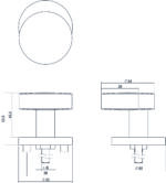 Intersteel Knop rond verkropt rvs geborsteld 1