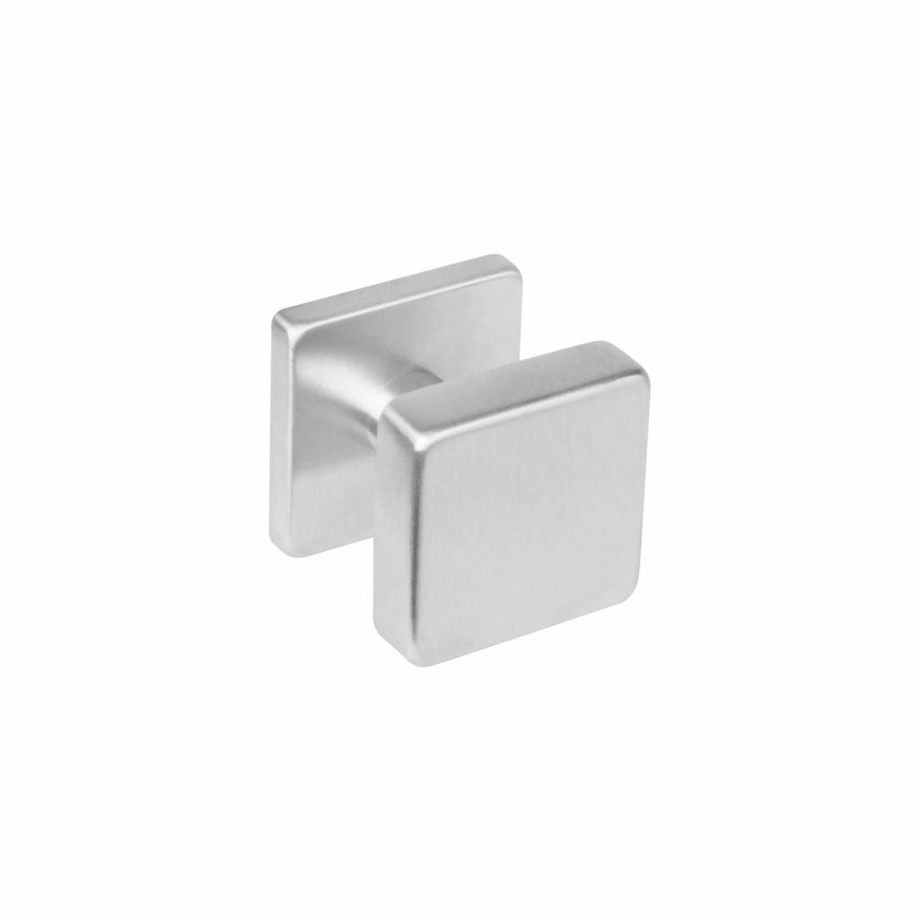 Intersteel | Knop centraal | Vierkant | RVS Geborsteld