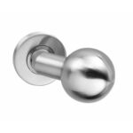 Intersteel Knopkruk Bolschuin op rozet rvs geborsteld