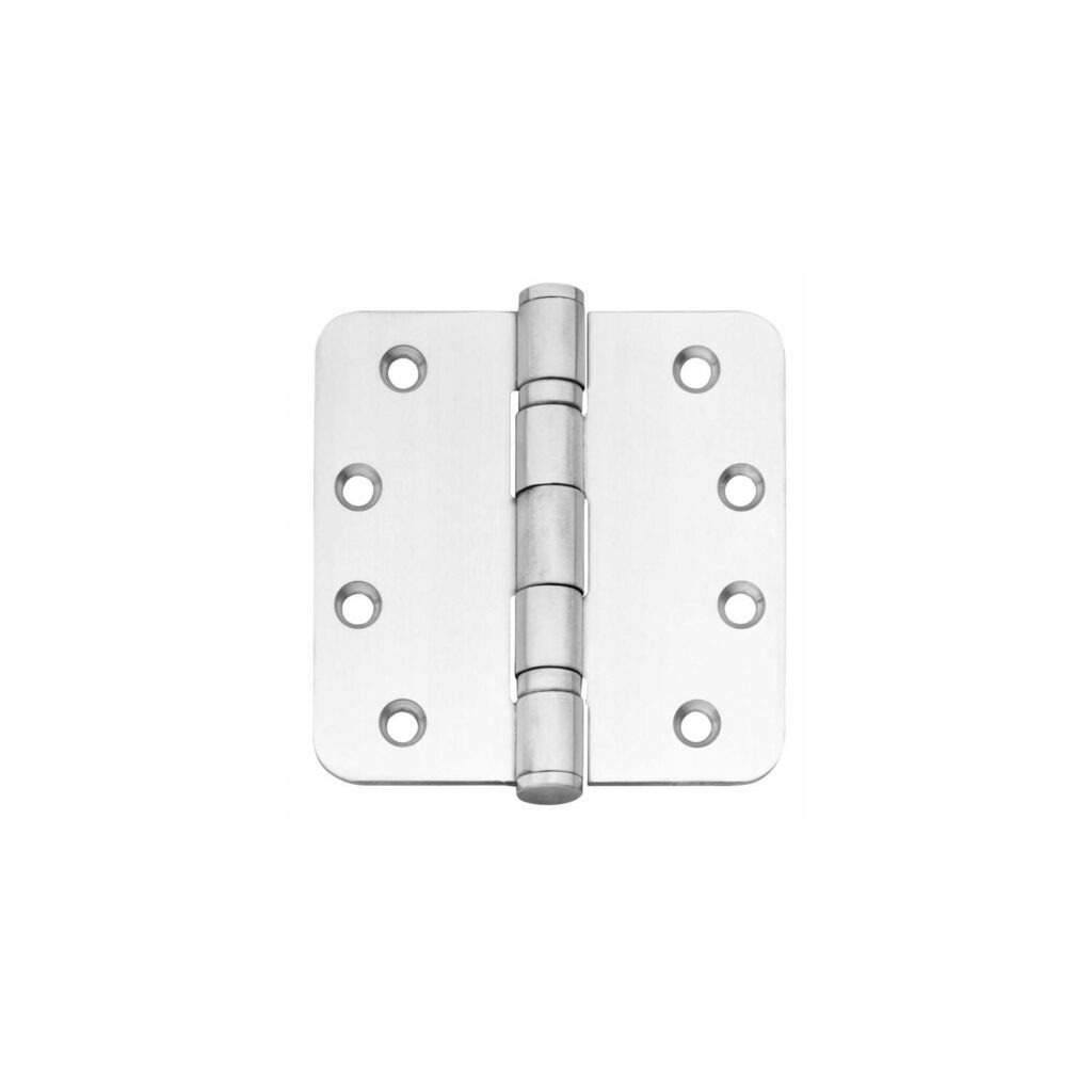 Intersteel Kogellagerscharnier recht tot 100 kilo rvs geborsteld 102 x 102 mm