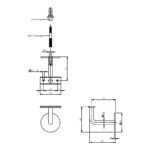 Intersteel Leuninghouder gebogen hol zadel rvs geborsteld 1