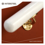 Intersteel Leuninghouder hol zadel messing gelakt 2