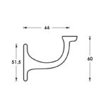 Intersteel Leuninghouder opschroevend vlak chroom 1
