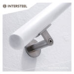 Intersteel Leuninghouder zwaar met hol zadel rvs geborsteld 2