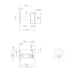 Intersteel Leuninghouder zwaar taps hol zadel rvs geborsteld 1
