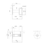 Intersteel Leuninghouder zwaar taps vlak zadel rvs geborsteld 1