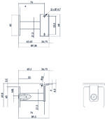 Intersteel Leuninghouder zwaar vierkant hol rvs geborsteld 1