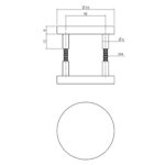Intersteel Rozet blind aluminium zwart 1