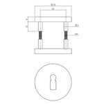 Intersteel Rozet met sleutelgat aluminium zwart 1