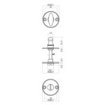 Intersteel Rozet met toilet badkamersluiting smeedijzer zwart 1