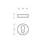 Intersteel Rozet profielcilindergat antraciet titaan PVD 1