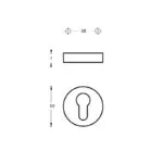 Intersteel Rozet profielcilindergat messing titaan PVD 1