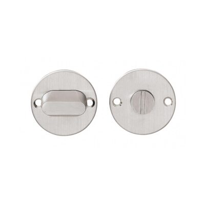 Intersteel | Rozet toilet-/badkamersluiting zonder venster met 8 mm stift | Rond | Plat | 50mm | RVS Geborsteld