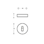 Intersteel Rozet sleutelgat messing titaan PVD 1