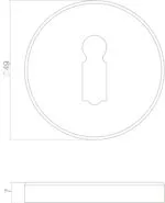 Intersteel Rozet sleutelgat rond messing getrommeld 1 scaled