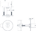 Intersteel Rozet toilet badkamersluiting rond plat rvs geborsteld 1