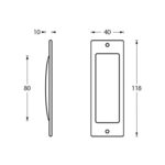 Intersteel Schuifdeurkom 120x40mm chroom 1
